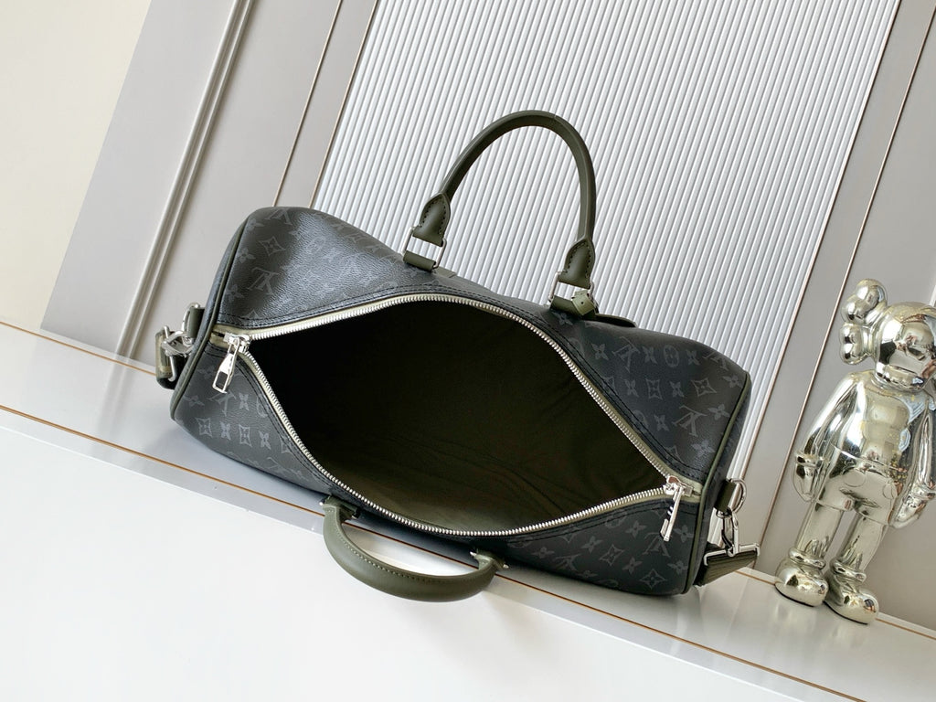 L V gray/olive duffle
