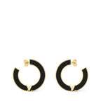 L V blk/gold earrings