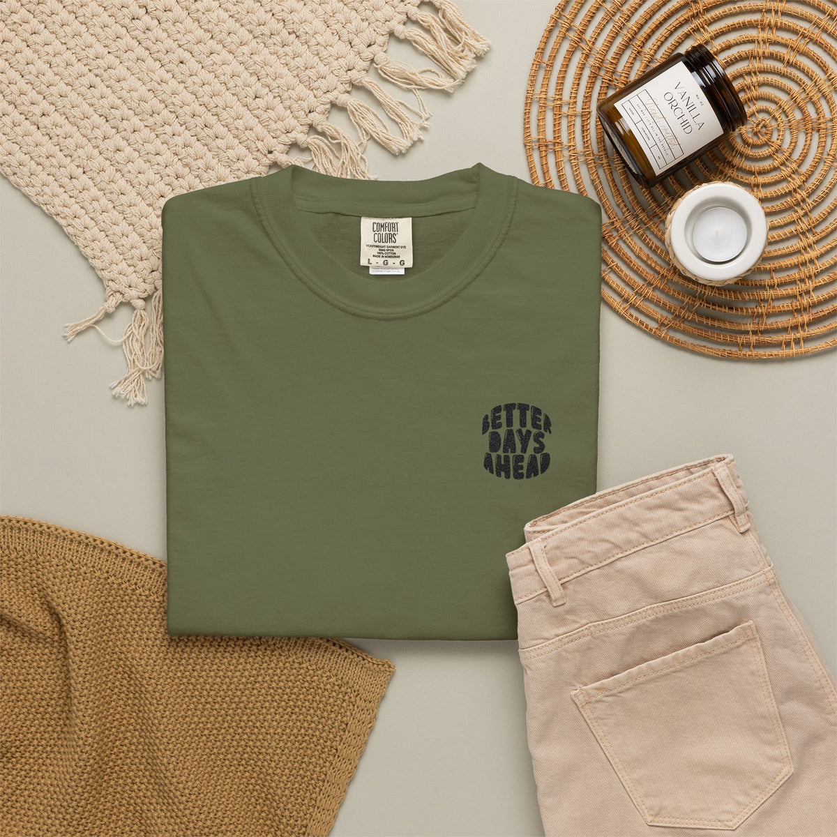 Retro 'Better Days Ahead' Chest Logo T-Shirt