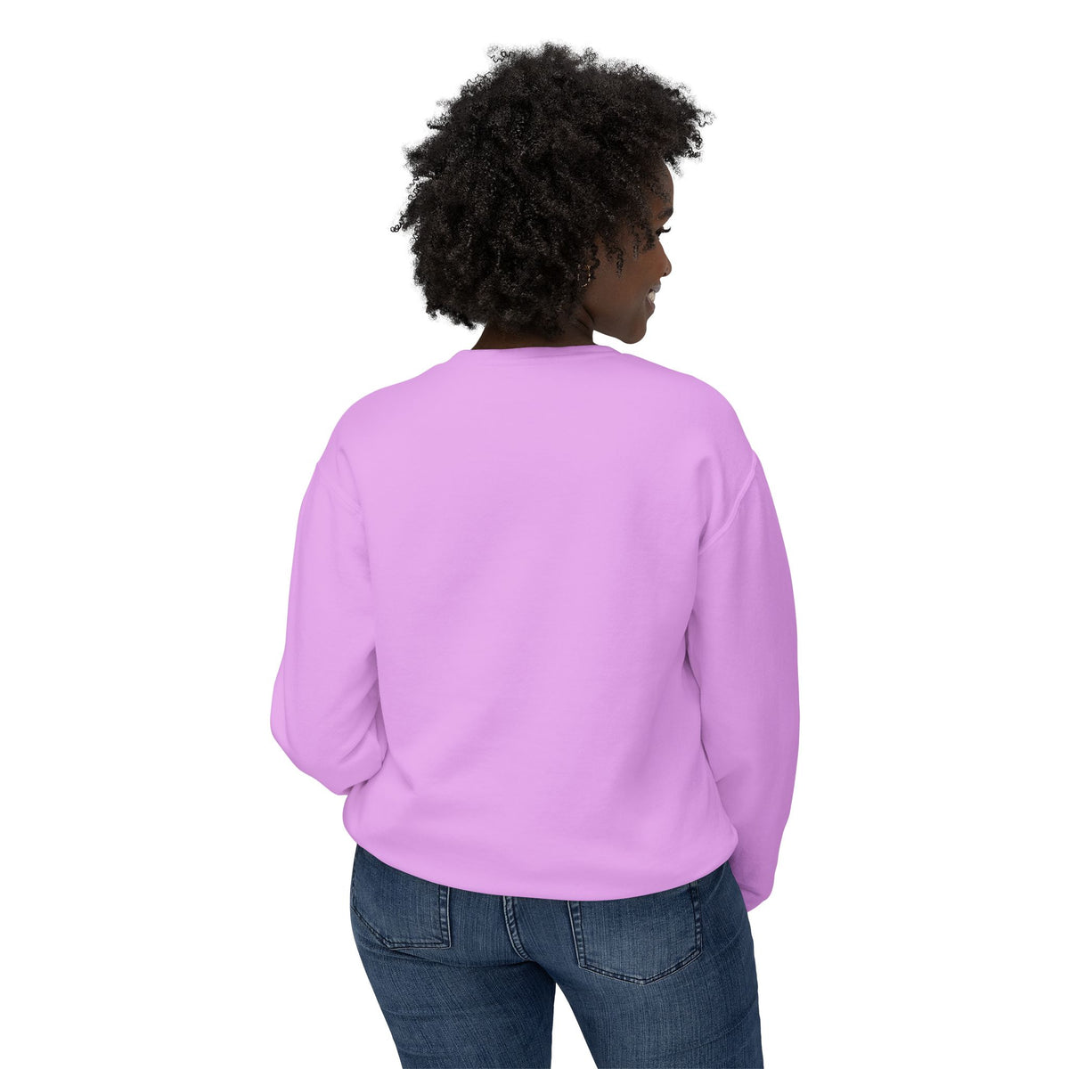 Lightweight Crewneck Sweatshirt — 'Where Beauty Breathes Life' Minimal Floral Graphic