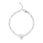 Magnolia Tumbleweed Co. Paperclip Heart Bracelet