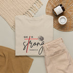 She Is Strong Tee - Inspirational Faith-Based Women's Christian T-Shirt (Psalm 46:5)