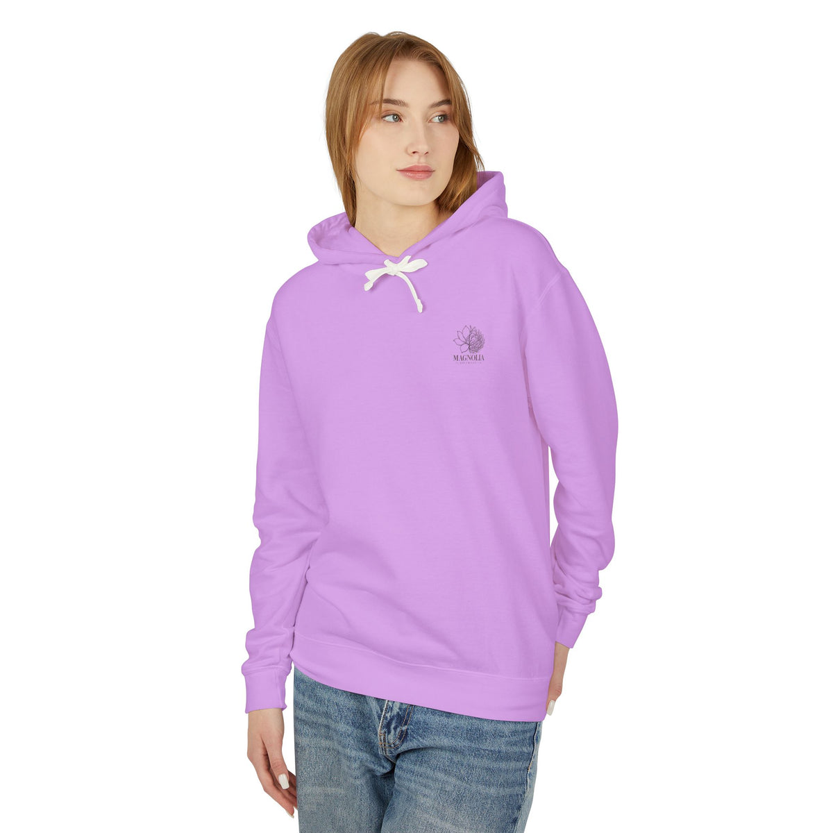 Magnolia Tumbleweed  Hoodie — Lightweight Cream Hooded Sweatshirt
