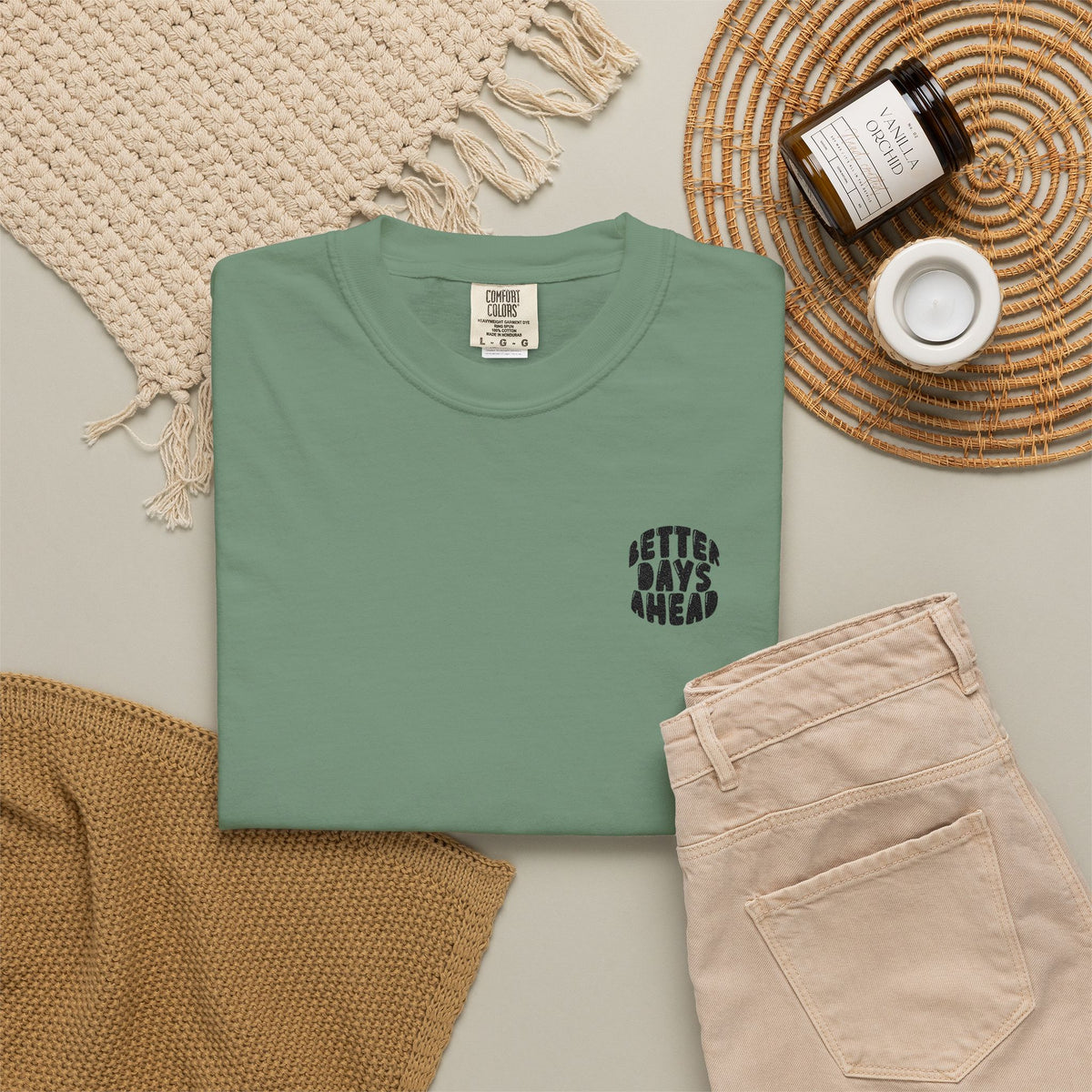 Retro 'Better Days Ahead' Chest Logo T-Shirt