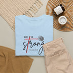 She Is Strong Tee - Inspirational Faith-Based Women's Christian T-Shirt (Psalm 46:5)