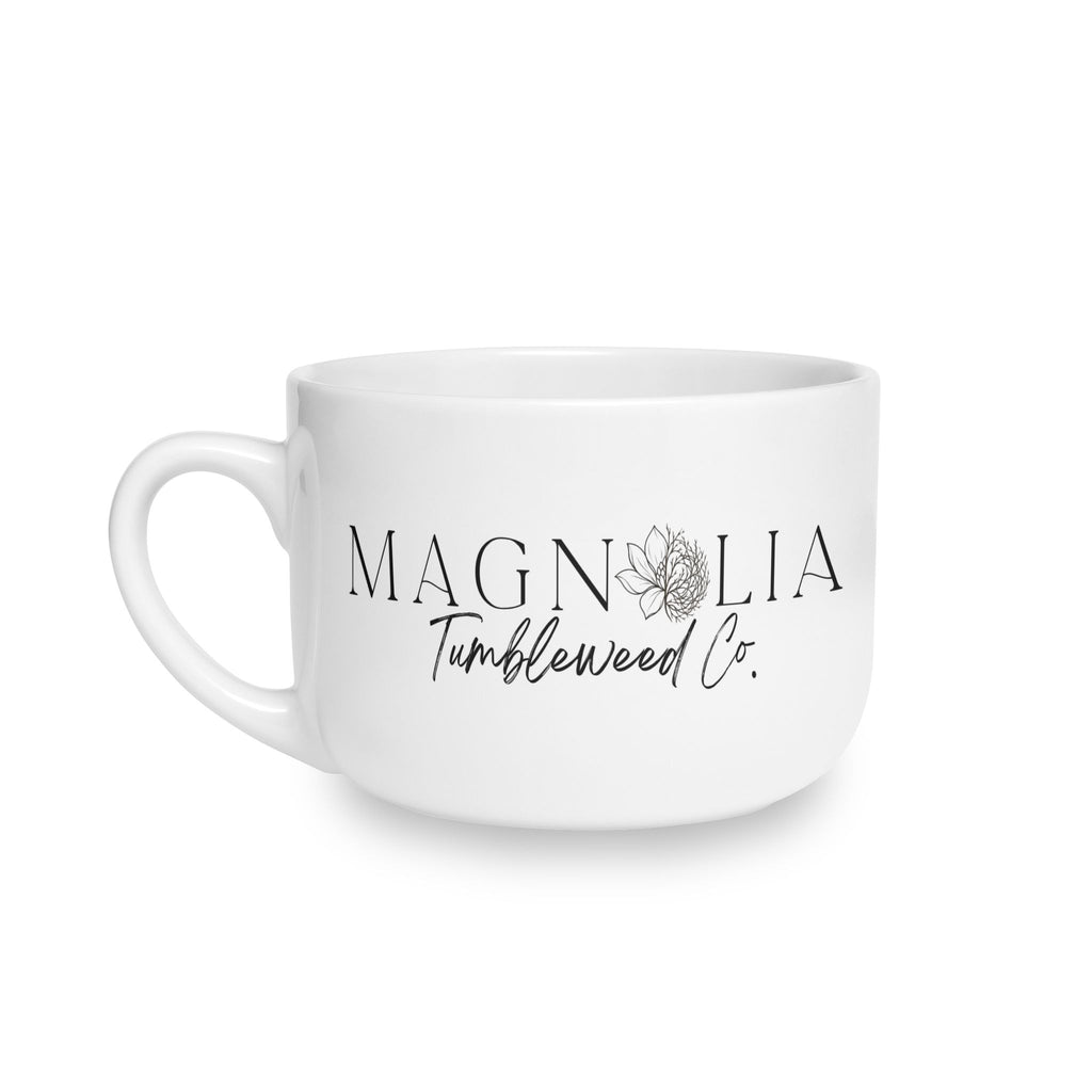 Magnolia Tumbleweed Co. Ceramic Latte Mug — 25oz Oversized White Coffee Cup