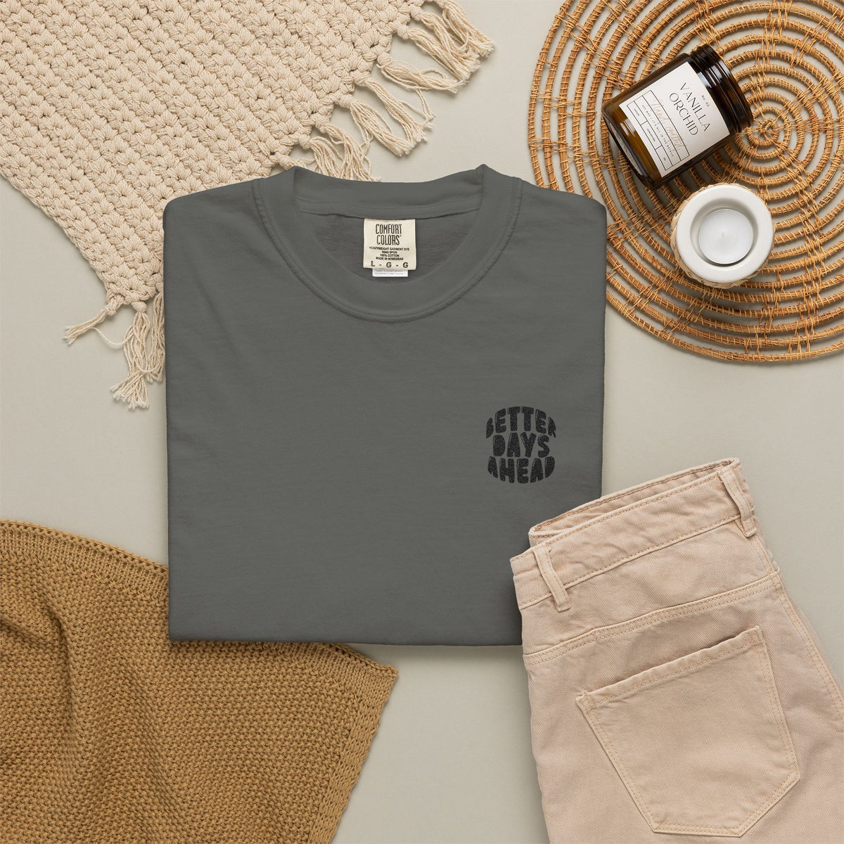 Retro 'Better Days Ahead' Chest Logo T-Shirt