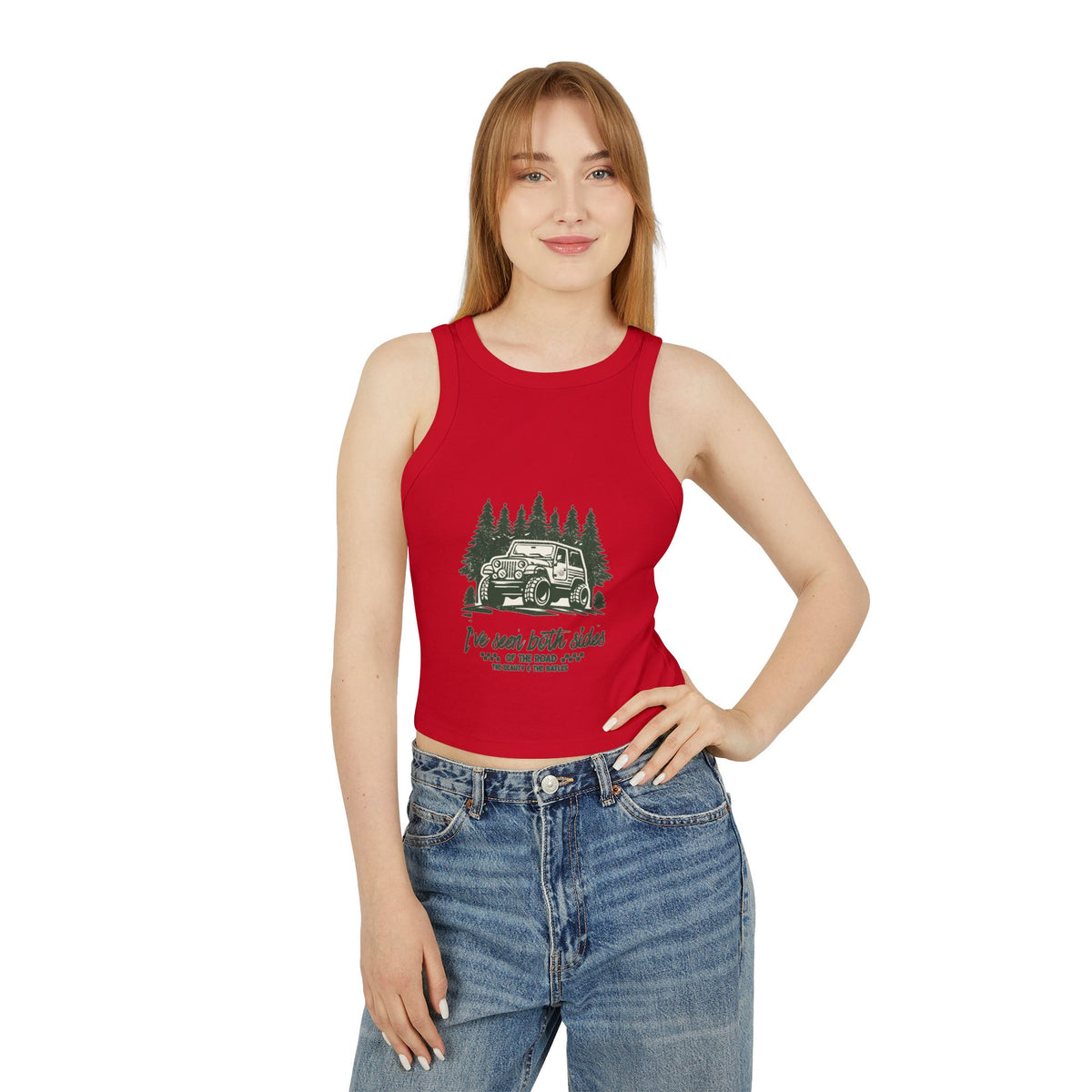 Magnolia Tumbleweed Tank Top — 'I've seen many roads' Women's Rib Racer