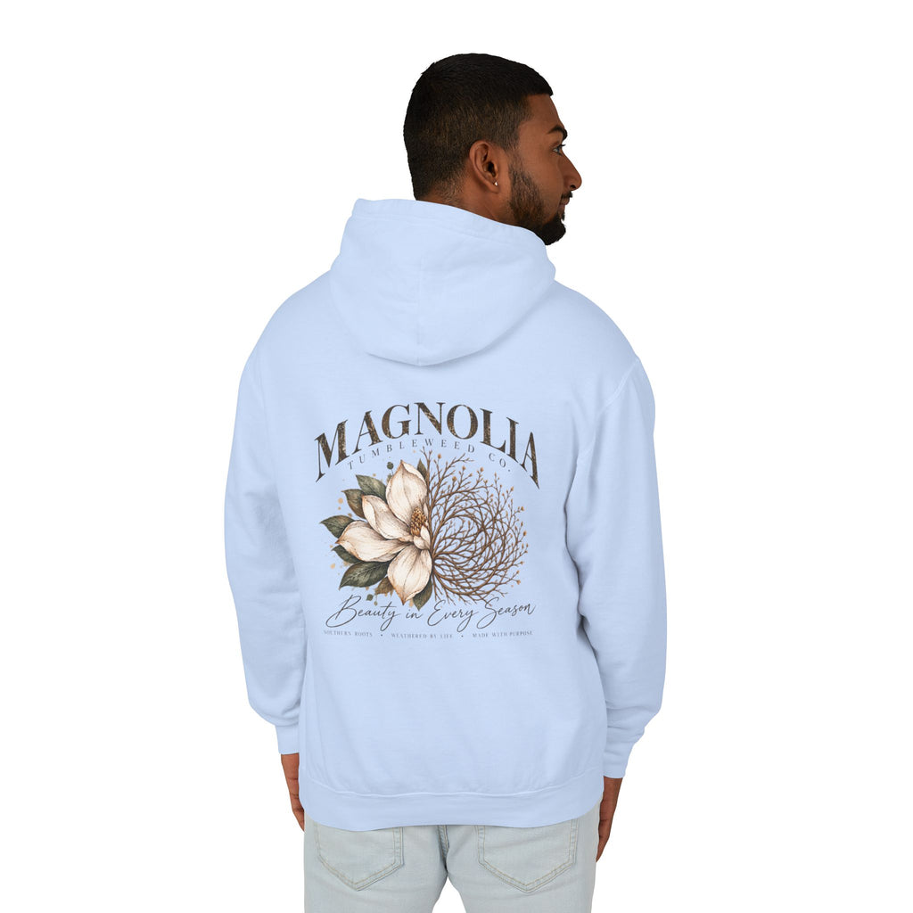 Magnolia Tumbleweed  Hoodie — Lightweight Cream Hooded Sweatshirt