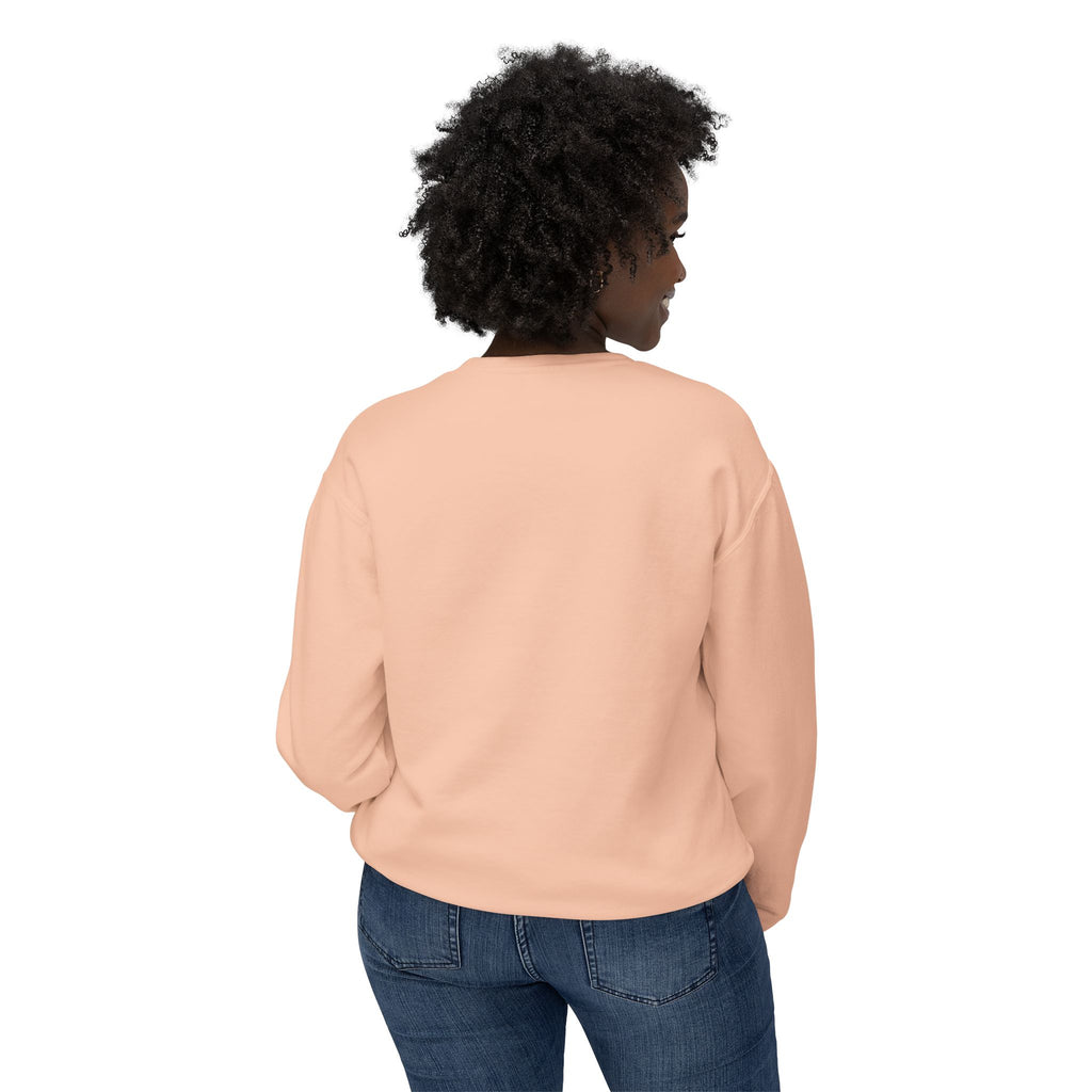 Lightweight Crewneck Sweatshirt — 'Where Beauty Breathes Life' Minimal Floral Graphic