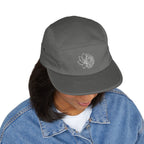 Embroidered Lotus 5-Panel Cap – Minimal  Camper Hat