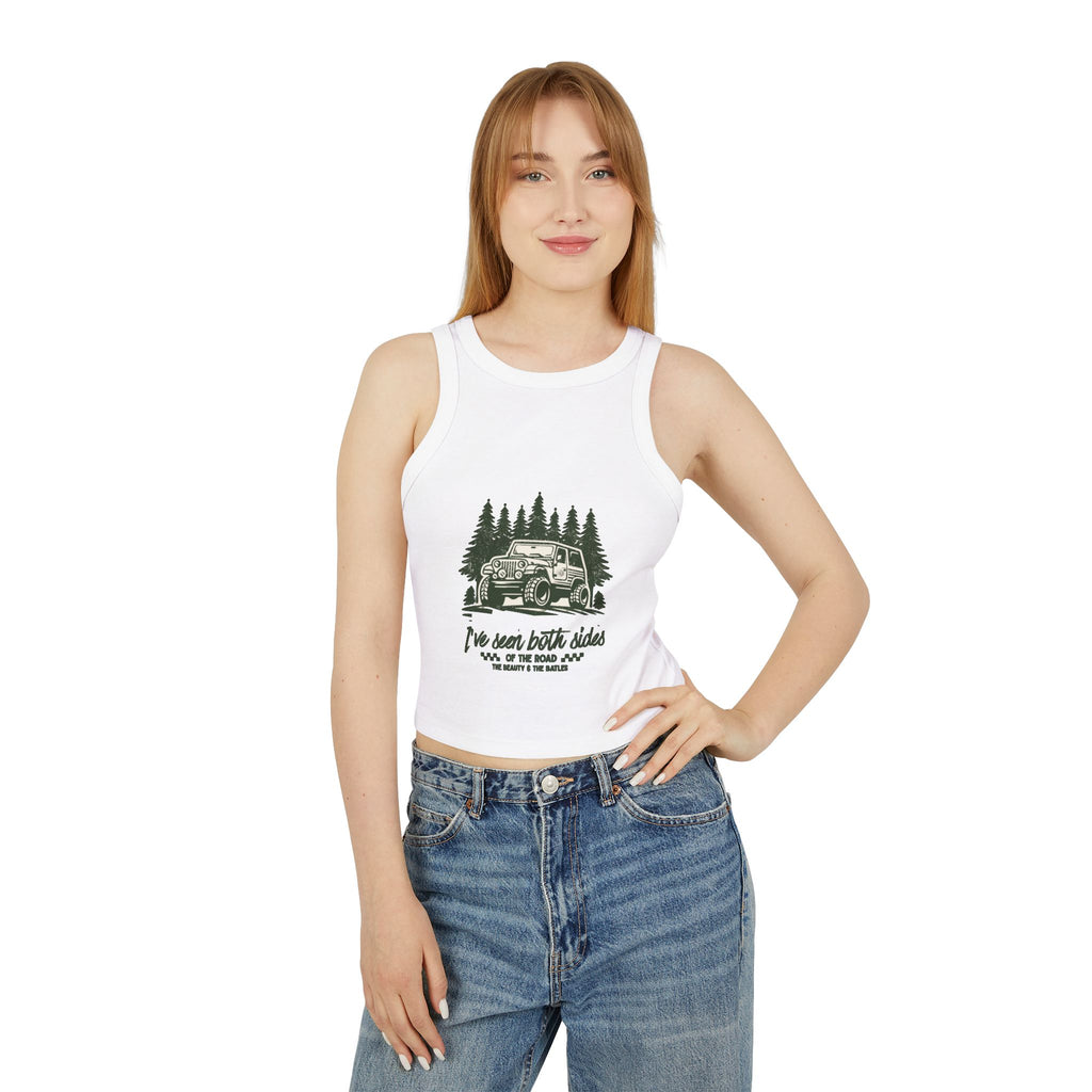 Magnolia Tumbleweed Tank Top — 'I've seen many roads' Women's Rib Racer