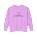 Lightweight Crewneck Sweatshirt — 'Where Beauty Breathes Life' Minimal Floral Graphic