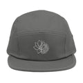 Embroidered Lotus 5-Panel Cap – Minimal  Camper Hat