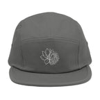 Embroidered Lotus 5-Panel Cap – Minimal  Camper Hat