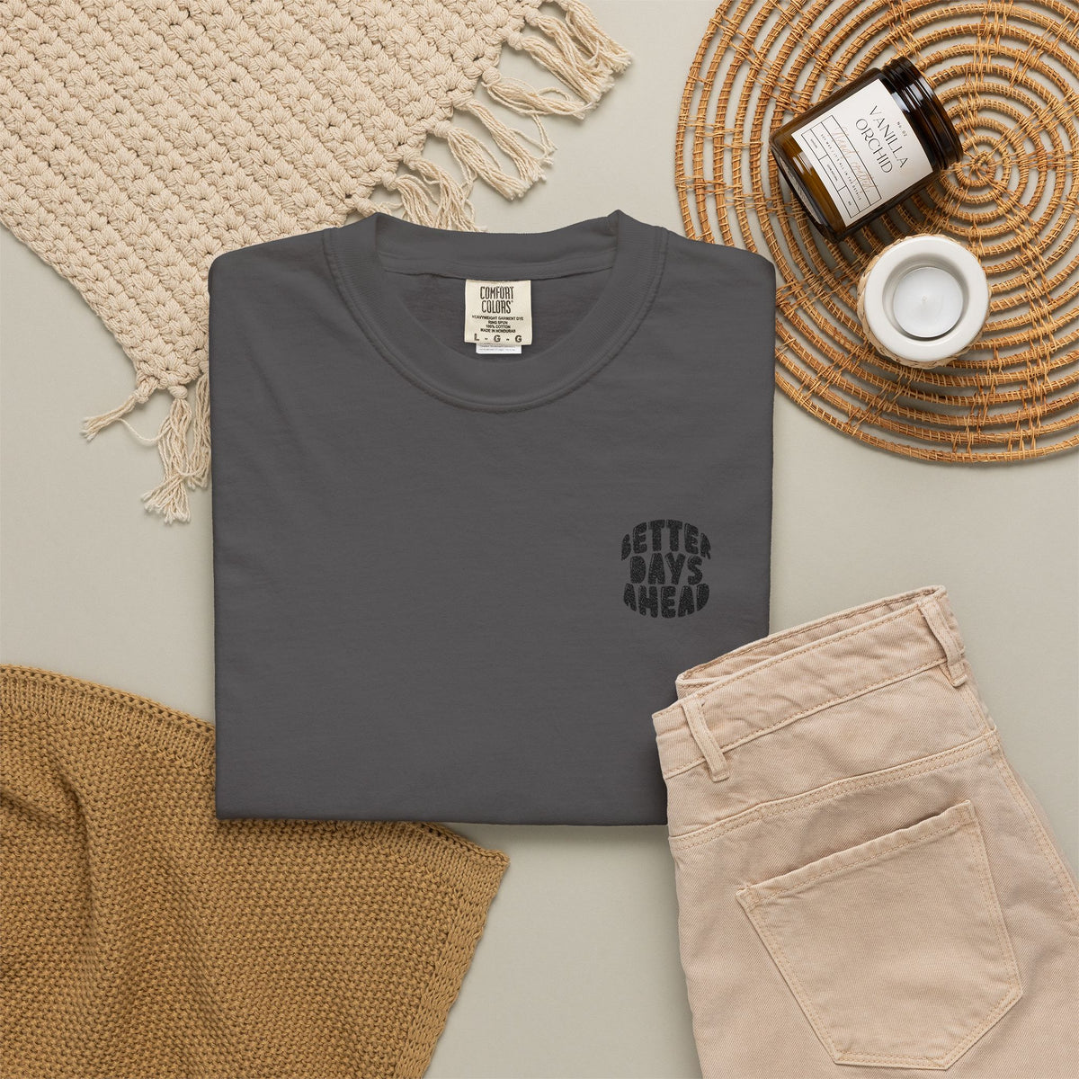 Retro 'Better Days Ahead' Chest Logo T-Shirt