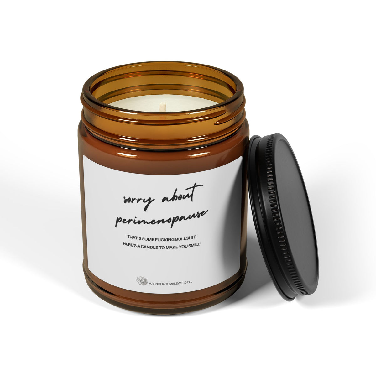 Amber Jar Soy Candle - 'Sorry About Perimenopause'