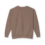 Lightweight Crewneck Sweatshirt — 'Where Beauty Breathes Life' Minimal Floral Graphic