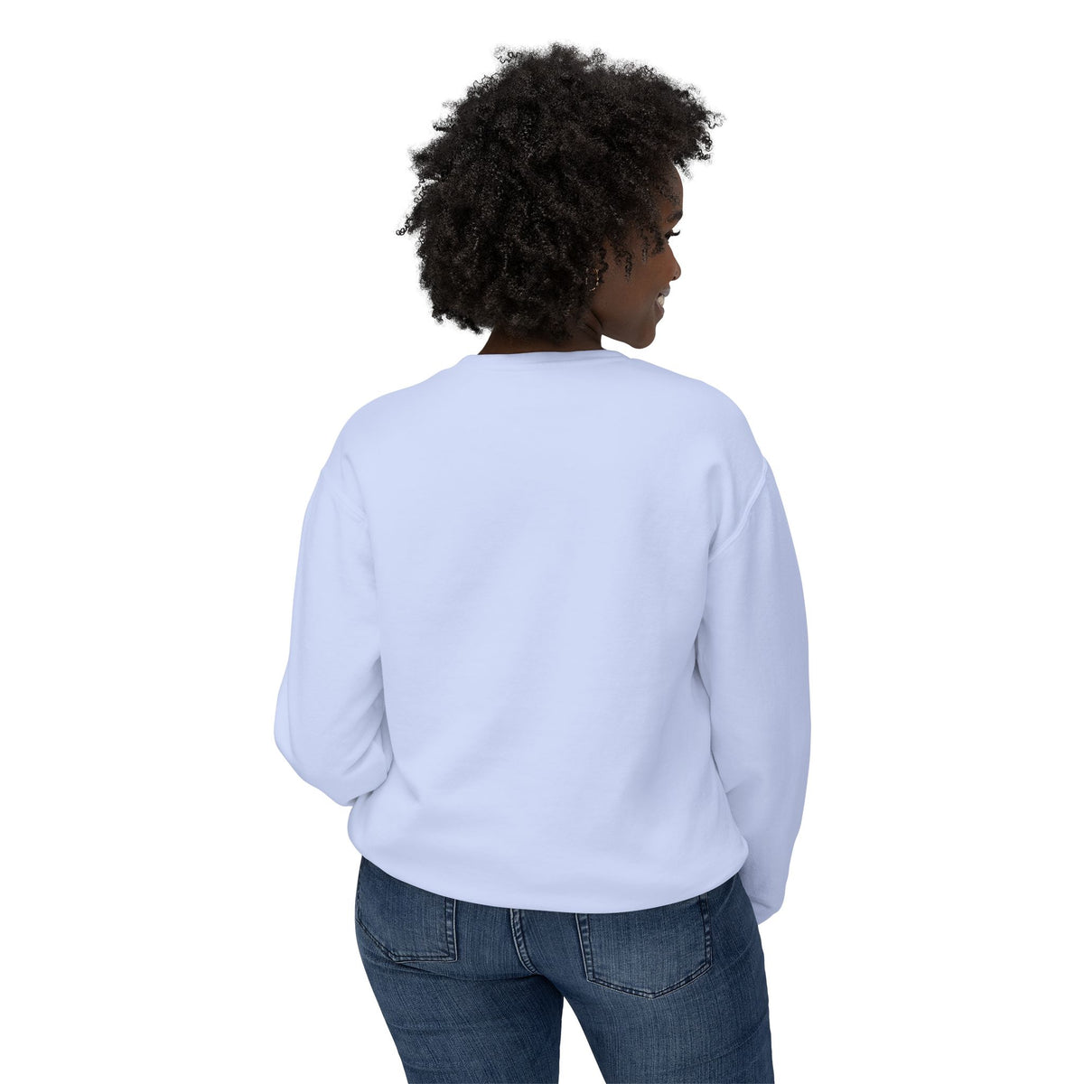 Lightweight Crewneck Sweatshirt — 'Where Beauty Breathes Life' Minimal Floral Graphic