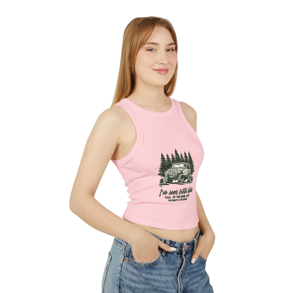 Magnolia Tumbleweed Tank Top — 'I've seen many roads' Women's Rib Racer