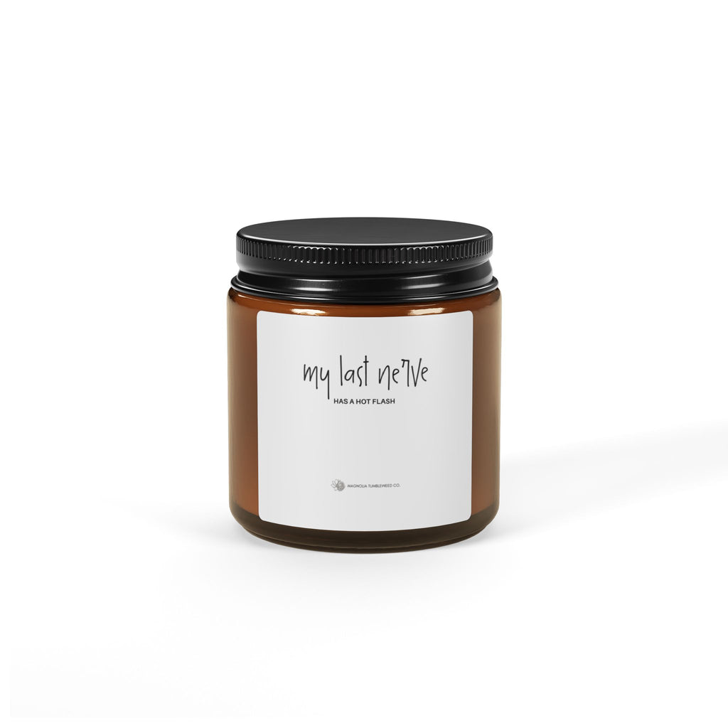 My Last Nerve Scented Soy Candle — Amber Jar Aromatherapy Candle (Multi-Size)