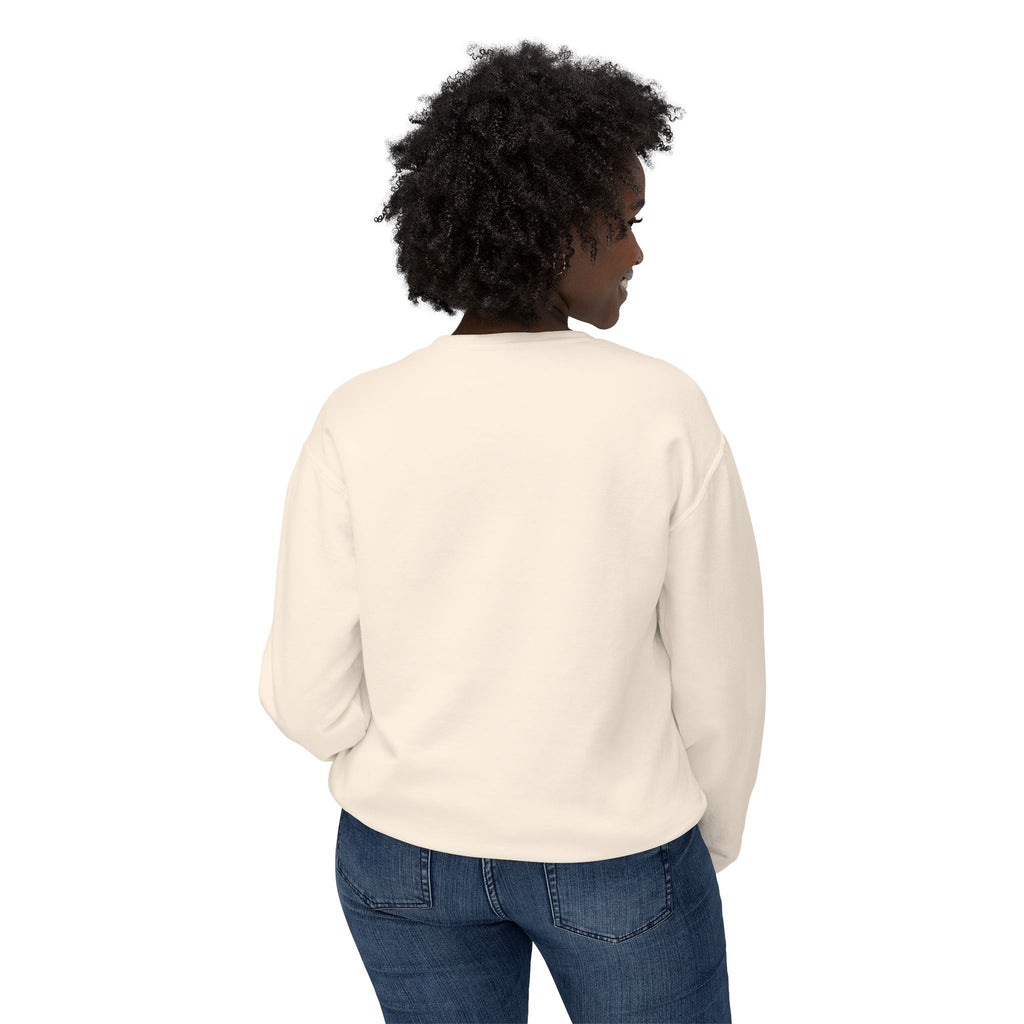 Lightweight Crewneck Sweatshirt — 'Where Beauty Breathes Life' Minimal Floral Graphic