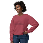 Lightweight Crewneck Sweatshirt — 'Where Beauty Breathes Life' Minimal Floral Graphic