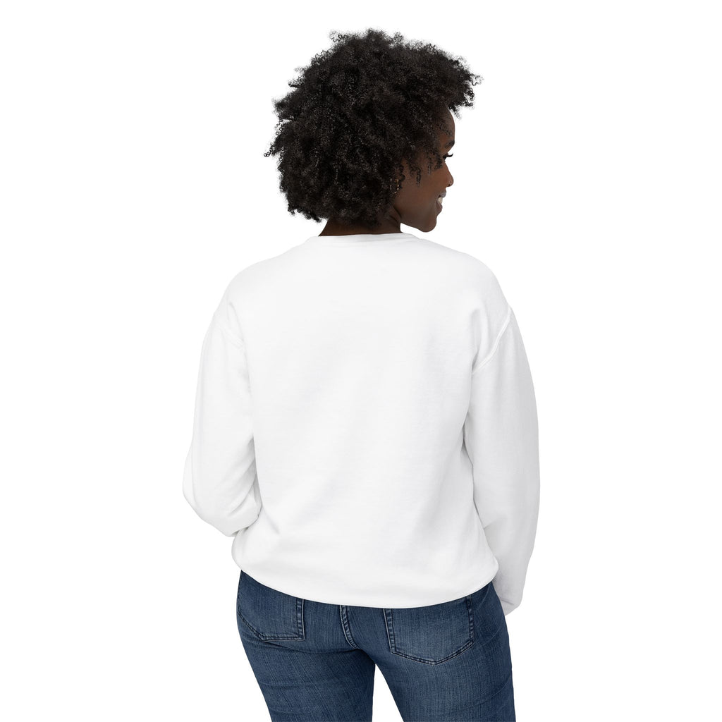 Lightweight Crewneck Sweatshirt — 'Where Beauty Breathes Life' Minimal Floral Graphic
