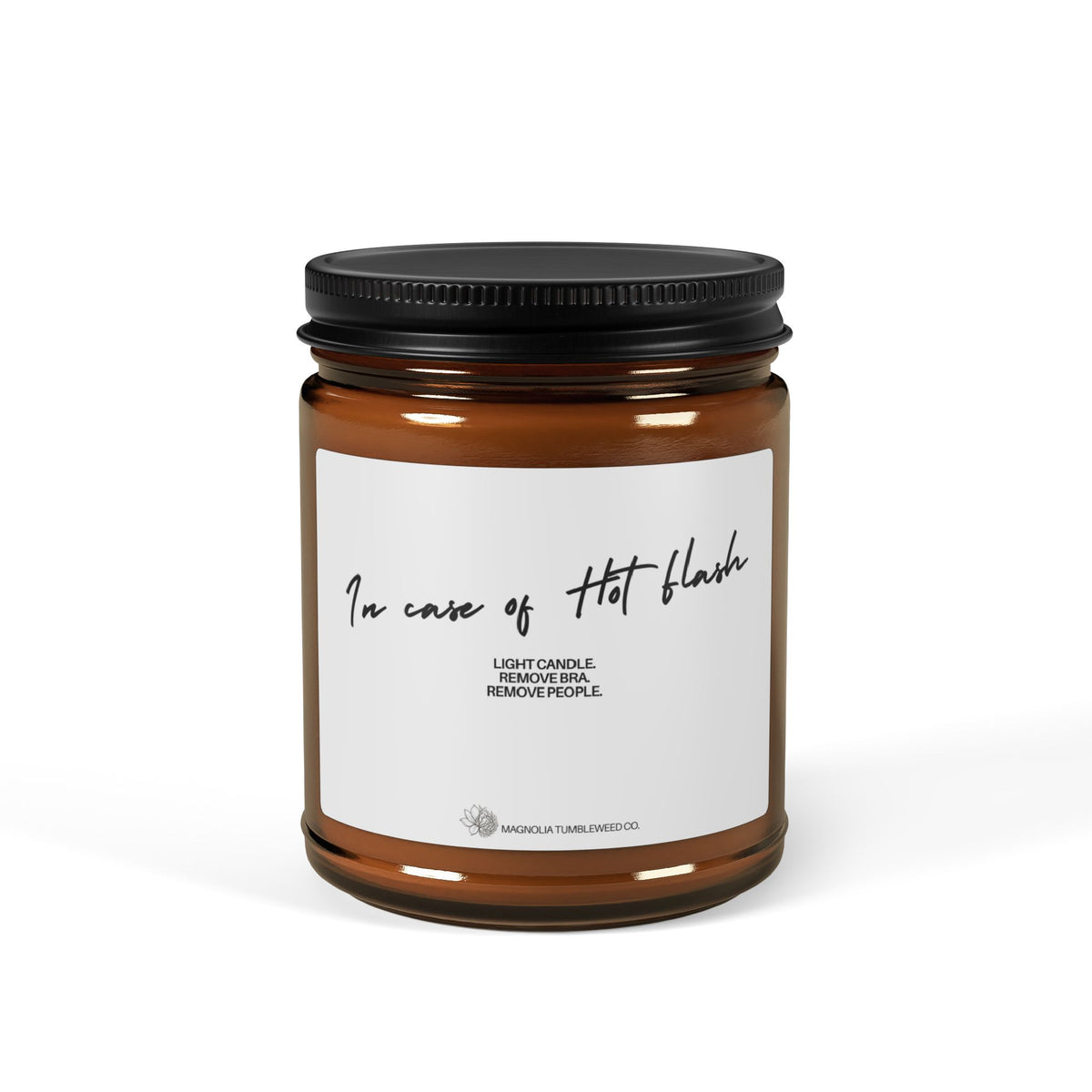 Amber Jar Soy Candle - 'In Case of Hot Flash'