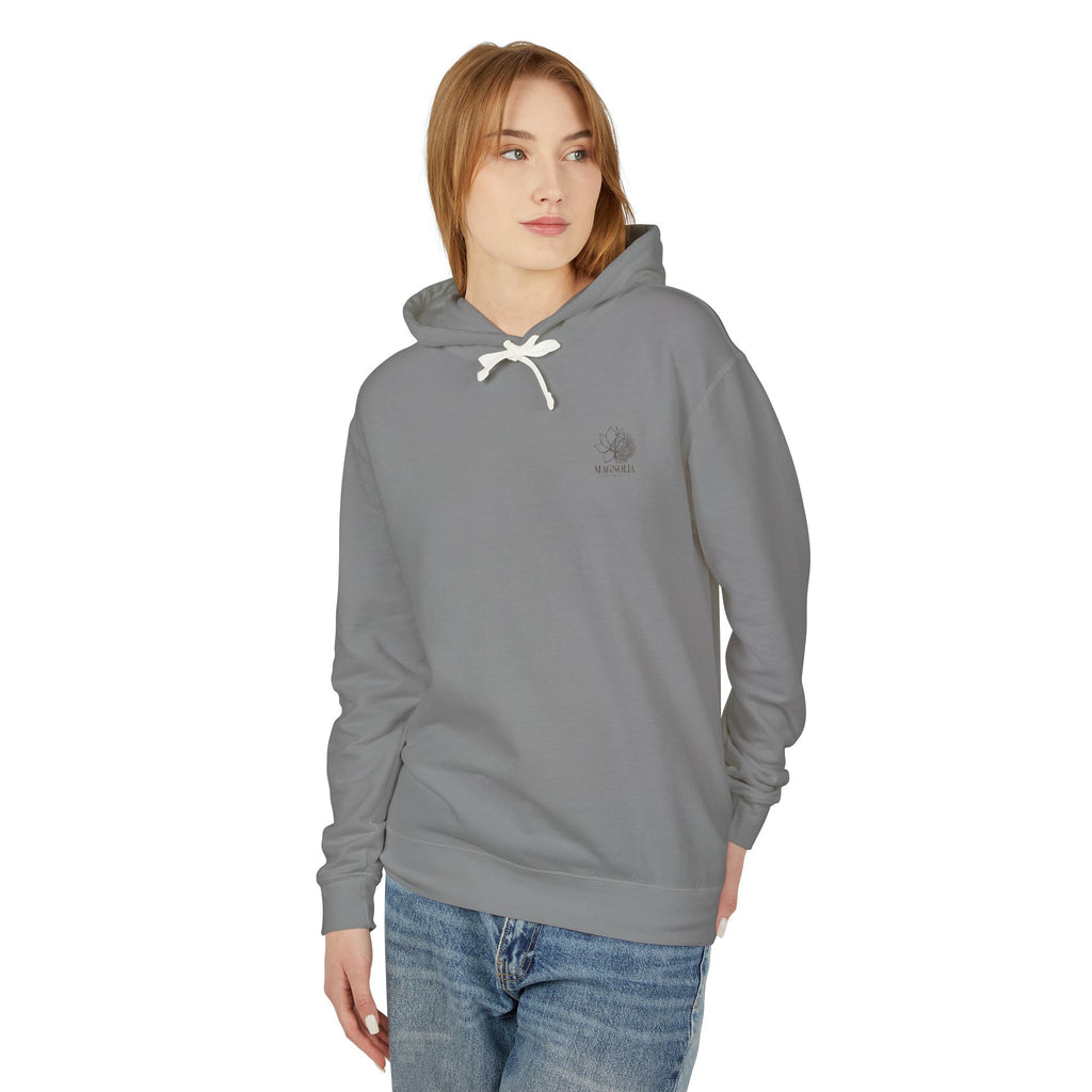 Magnolia Tumbleweed  Hoodie — Lightweight Cream Hooded Sweatshirt