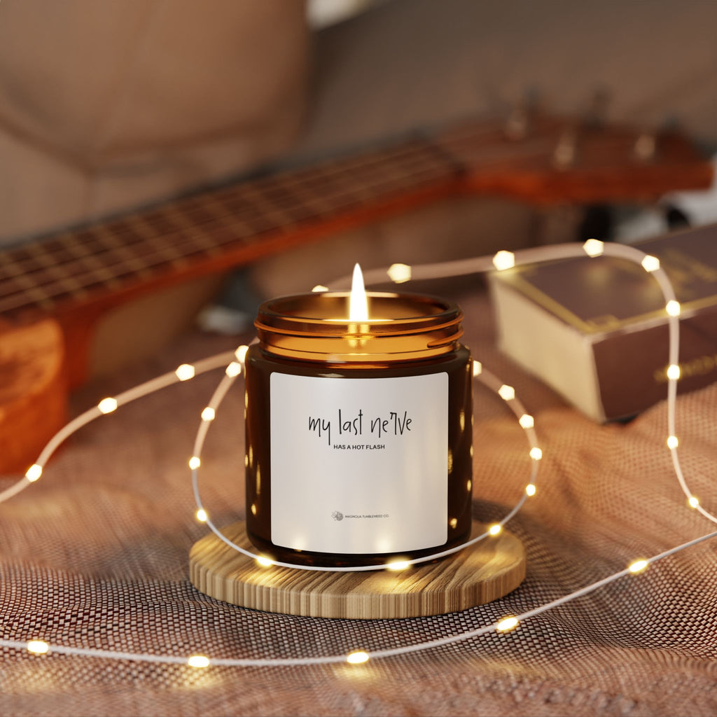 My Last Nerve Scented Soy Candle — Amber Jar Aromatherapy Candle (Multi-Size)