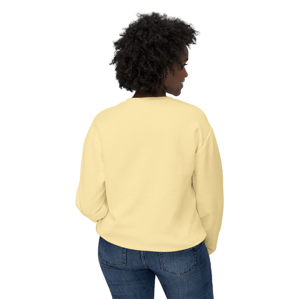 Lightweight Crewneck Sweatshirt — 'Where Beauty Breathes Life' Minimal Floral Graphic