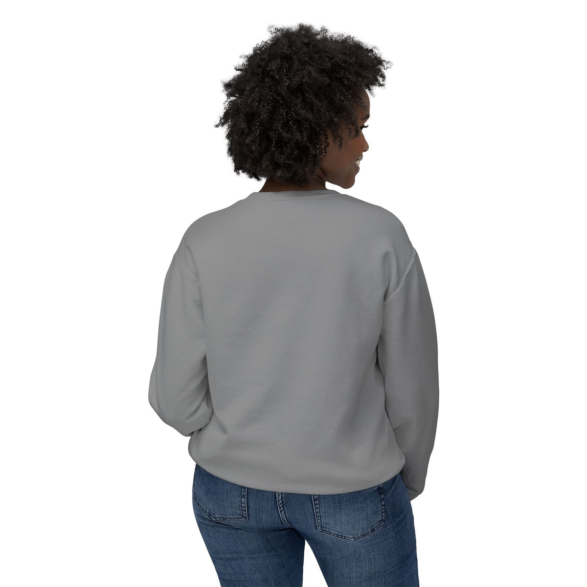 Lightweight Crewneck Sweatshirt — 'Where Beauty Breathes Life' Minimal Floral Graphic