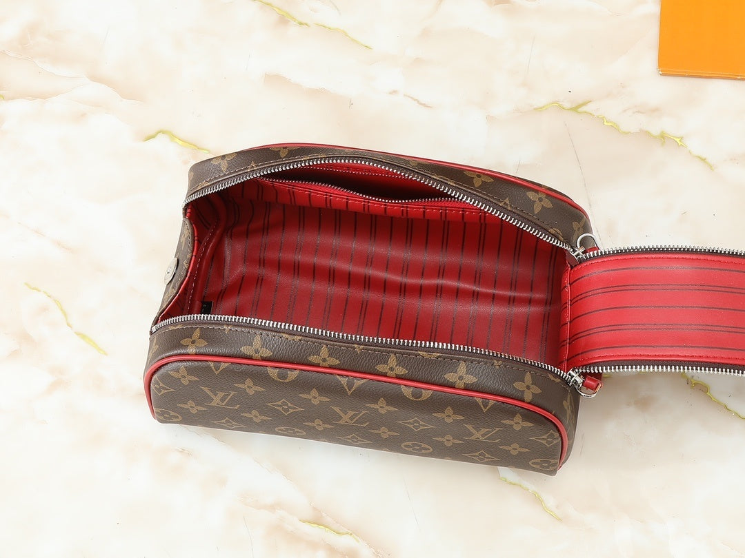 LV TOILETRY BAG (RED, PINK, BLACK, TAN)
