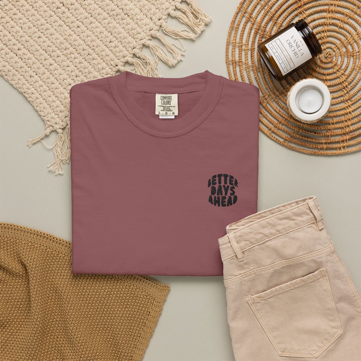 Retro 'Better Days Ahead' Chest Logo T-Shirt