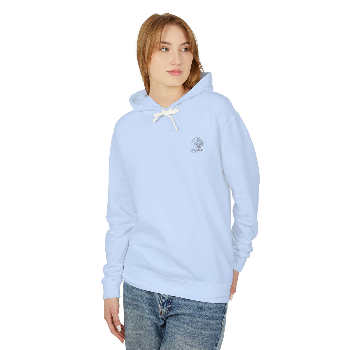 Magnolia Tumbleweed  Hoodie — Lightweight Cream Hooded Sweatshirt