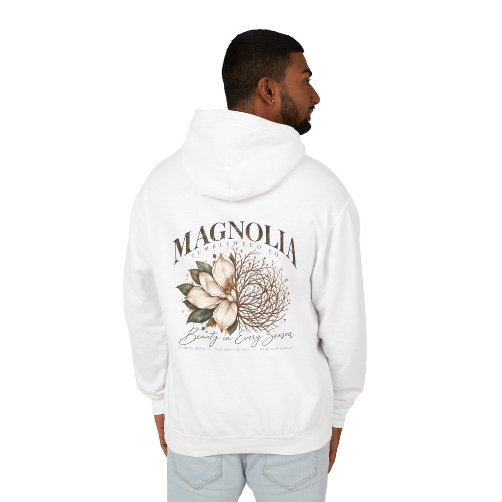 Magnolia Tumbleweed  Hoodie — Lightweight Cream Hooded Sweatshirt