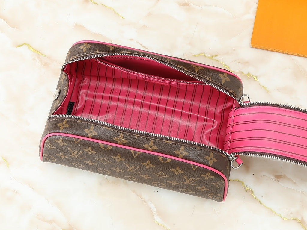 LV TOILETRY BAG (RED, PINK, BLACK, TAN)