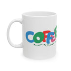 Coffee Mug — "Because My Estrogen Quit" Colorful Retro Feminine Ceramic Mug (11oz & 15oz)