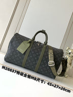 L V gray/olive duffle