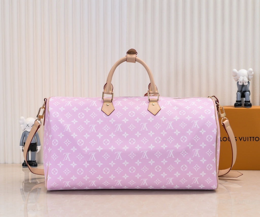 L V Pink Monogram Duffel
