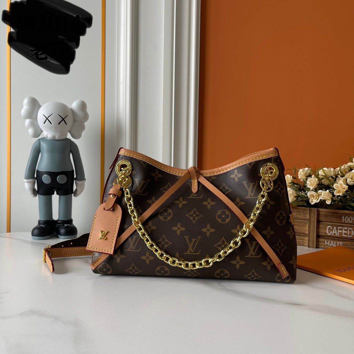 LV CARRYALL (BRWN / BLK / WHITE / BLK MULTI)