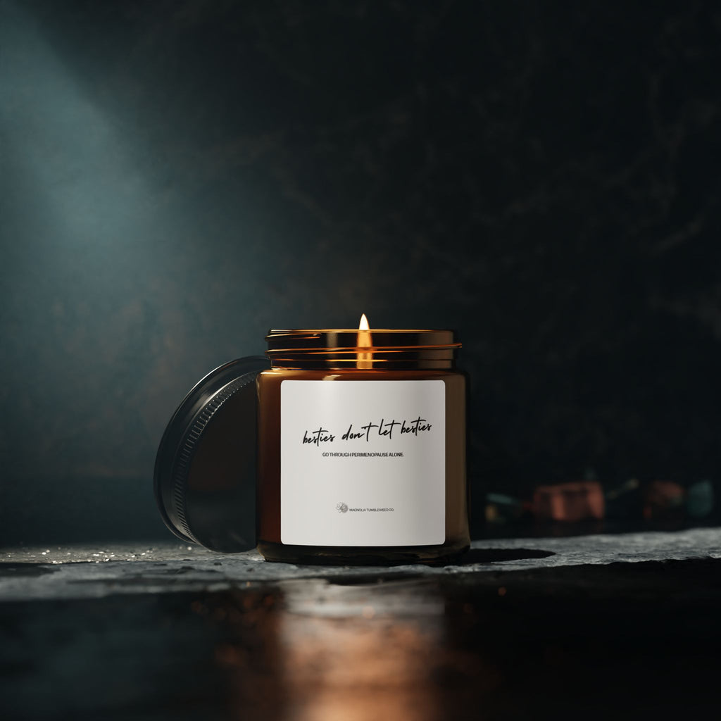 Amber Jar Soy Candle - 'Besties don't let besties'