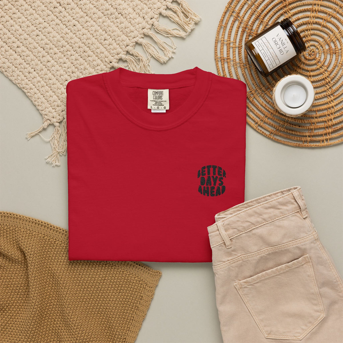 Retro 'Better Days Ahead' Chest Logo T-Shirt