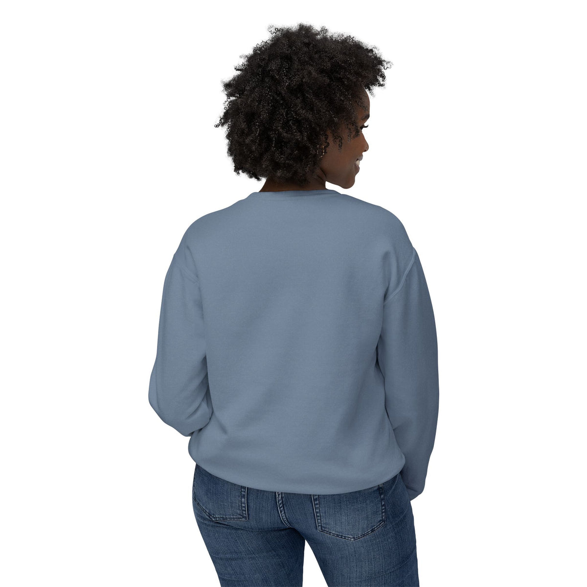 Lightweight Crewneck Sweatshirt — 'Where Beauty Breathes Life' Minimal Floral Graphic