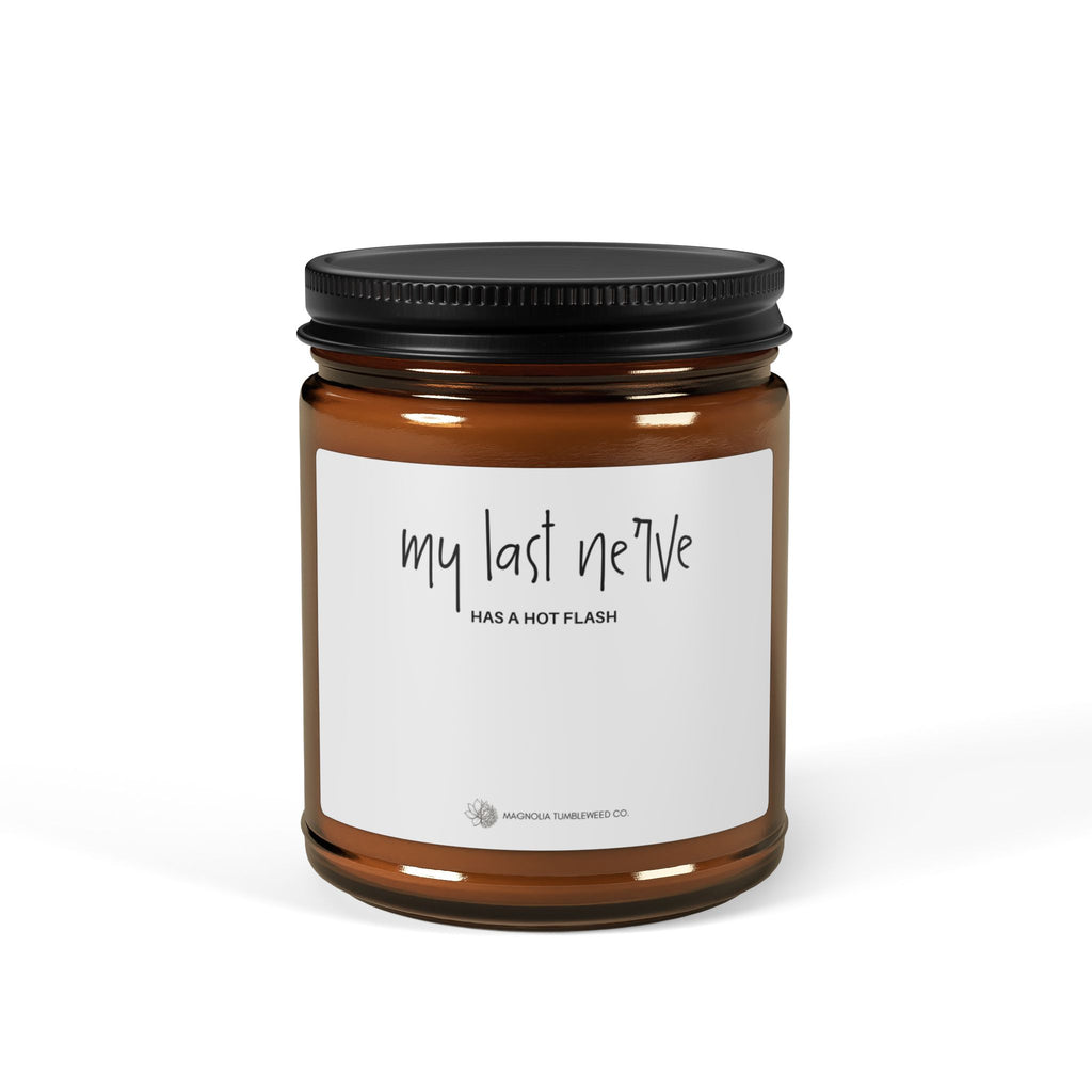 My Last Nerve Scented Soy Candle — Amber Jar Aromatherapy Candle (Multi-Size)