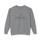 Lightweight Crewneck Sweatshirt — 'Where Beauty Breathes Life' Minimal Floral Graphic