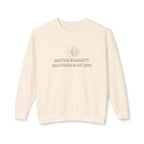 Lightweight Crewneck Sweatshirt — 'Where Beauty Breathes Life' Minimal Floral Graphic