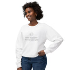Lightweight Crewneck Sweatshirt — 'Where Beauty Breathes Life' Minimal Floral Graphic