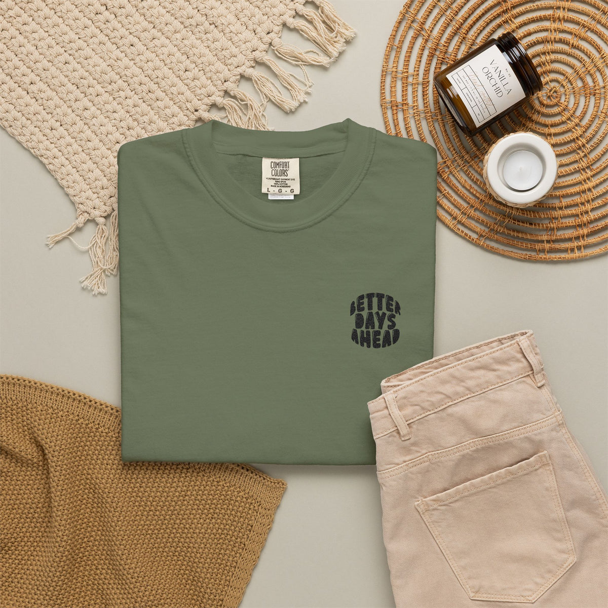 Retro 'Better Days Ahead' Chest Logo T-Shirt